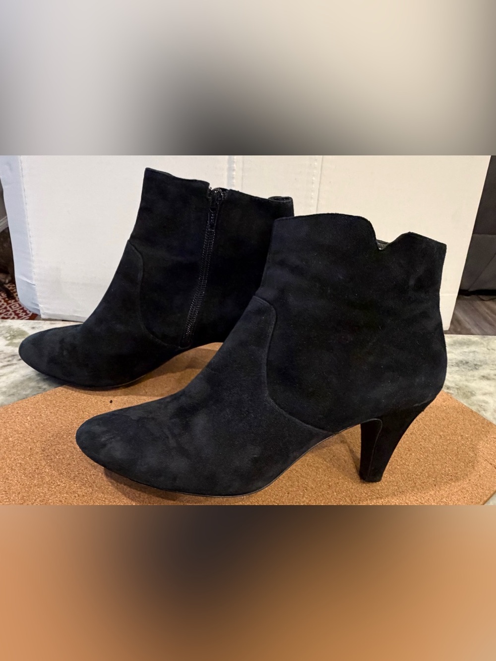 INC Black Suede Ankle Boots - Women